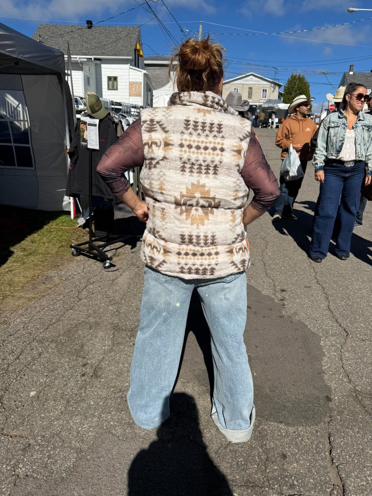Veste sans manches imprimée aztèque