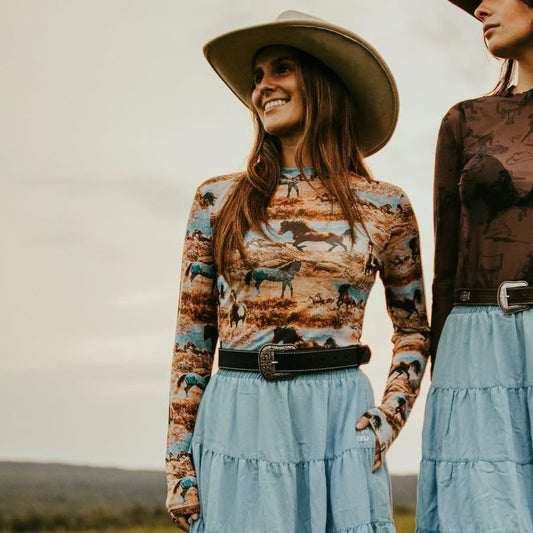 Horse Spirit Mesh Top