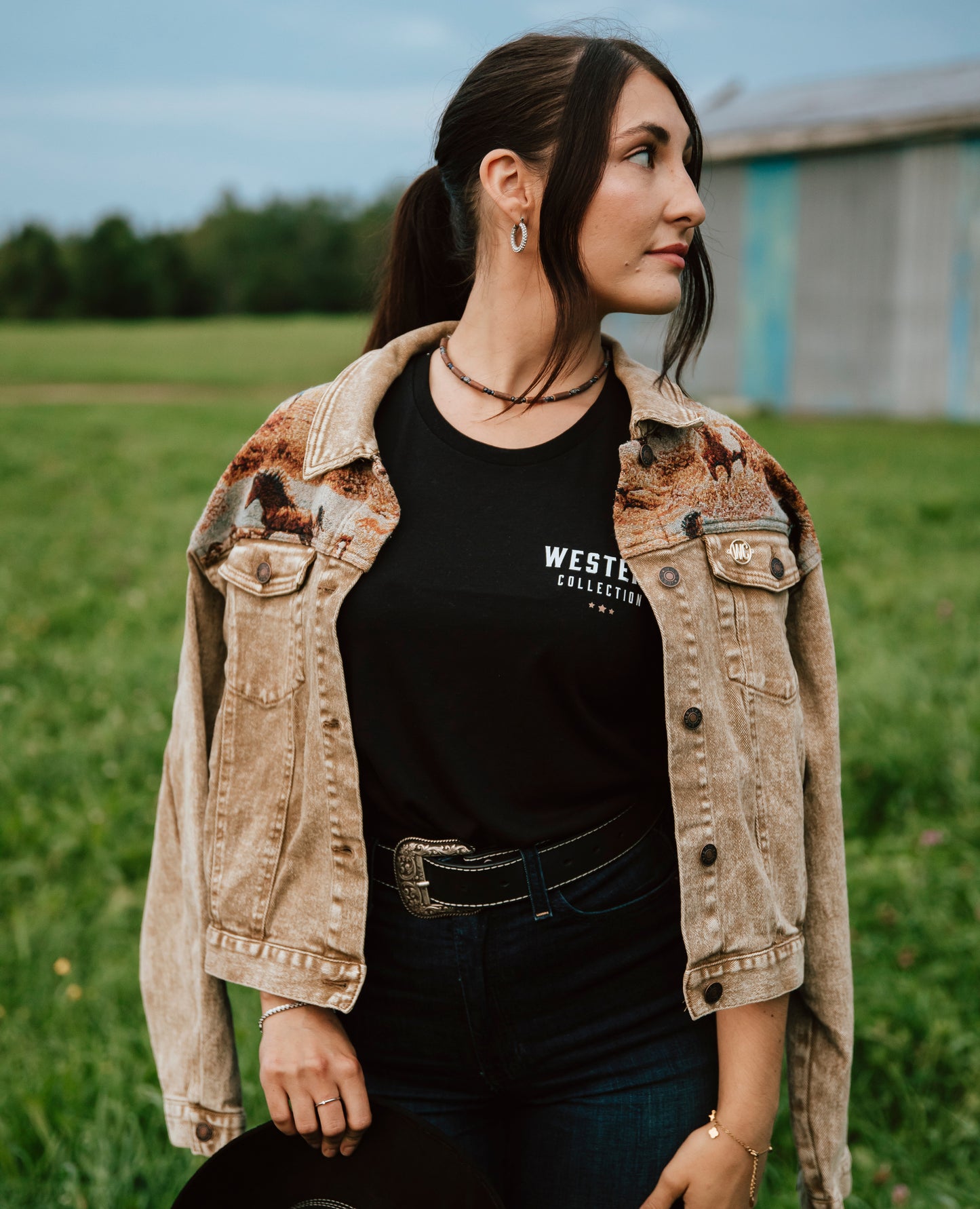 Veste Western à motif cheval