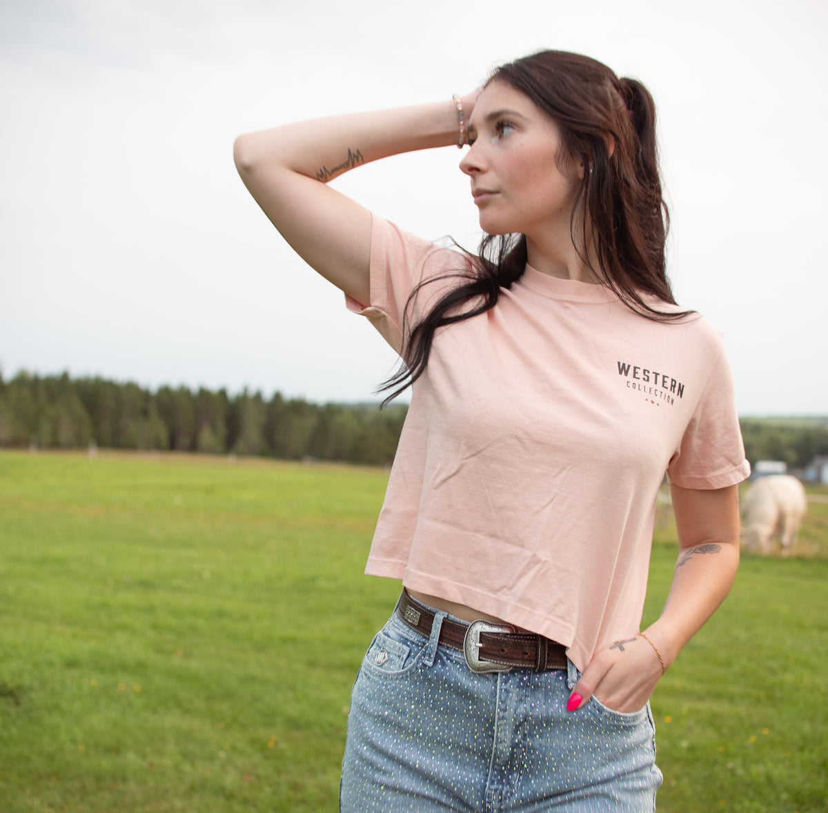 T-shirt crop Cowgirl