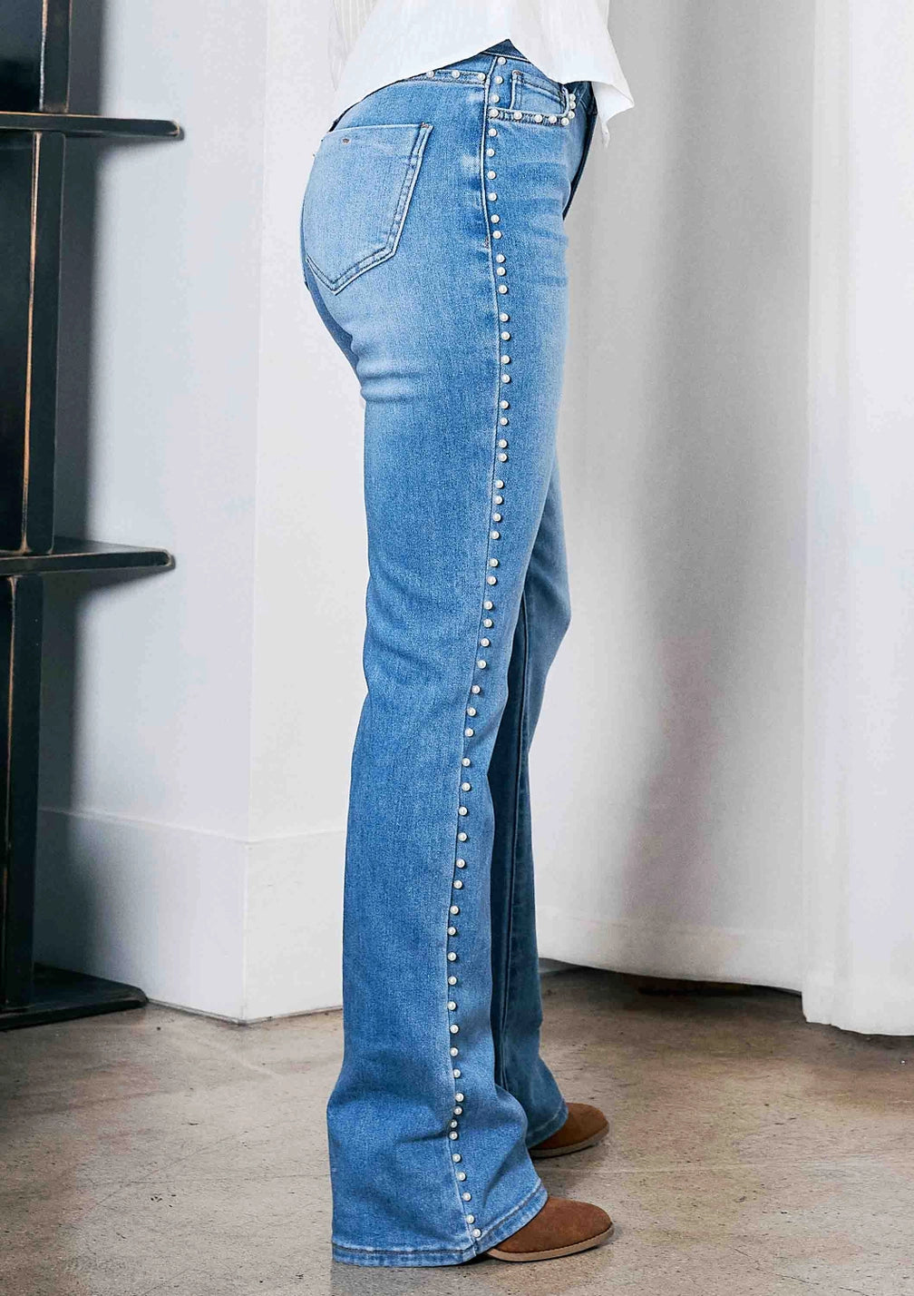 Jean bootcut perlé (exclusif en festival)
