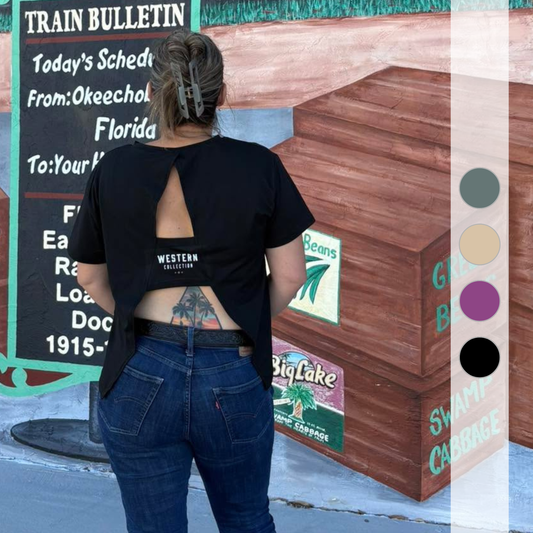 T-shirt à dos ouvert