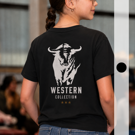 Enfant – T-shirt – Modèle Taureau (Noir)