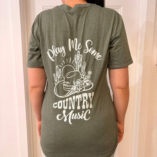 T-shirt Play Me Country – Exemplaire unique