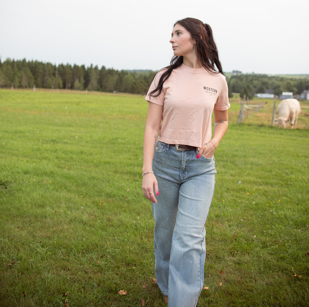 T-shirt crop Cowgirl