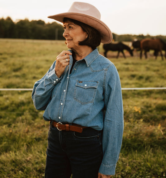 Chemise western en jean