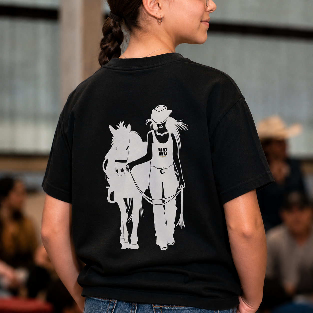 Enfant – T-shirt – Modèle Cowgirl ride & free