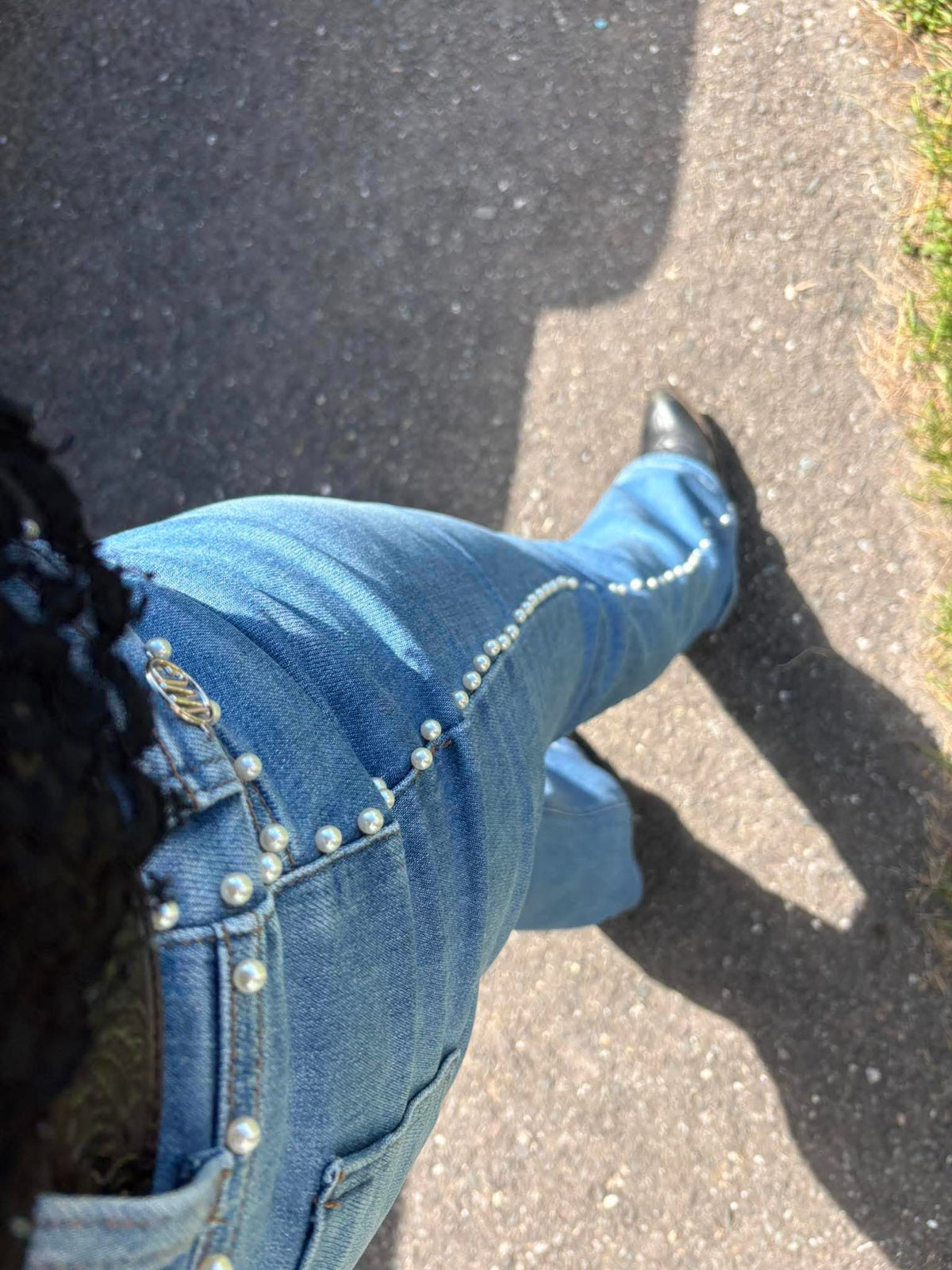 Embellished bootcut jeans