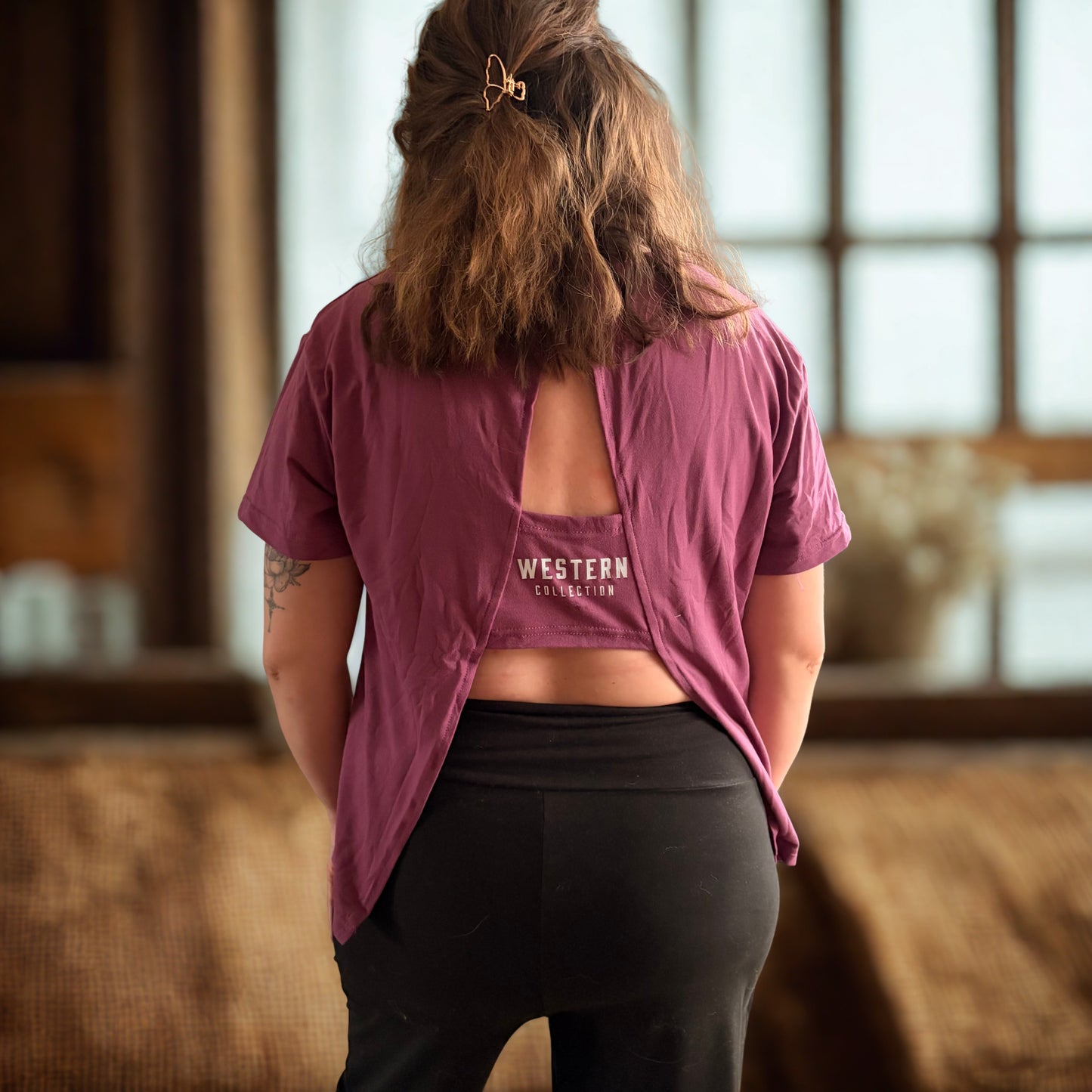 T-shirt à dos ouvert