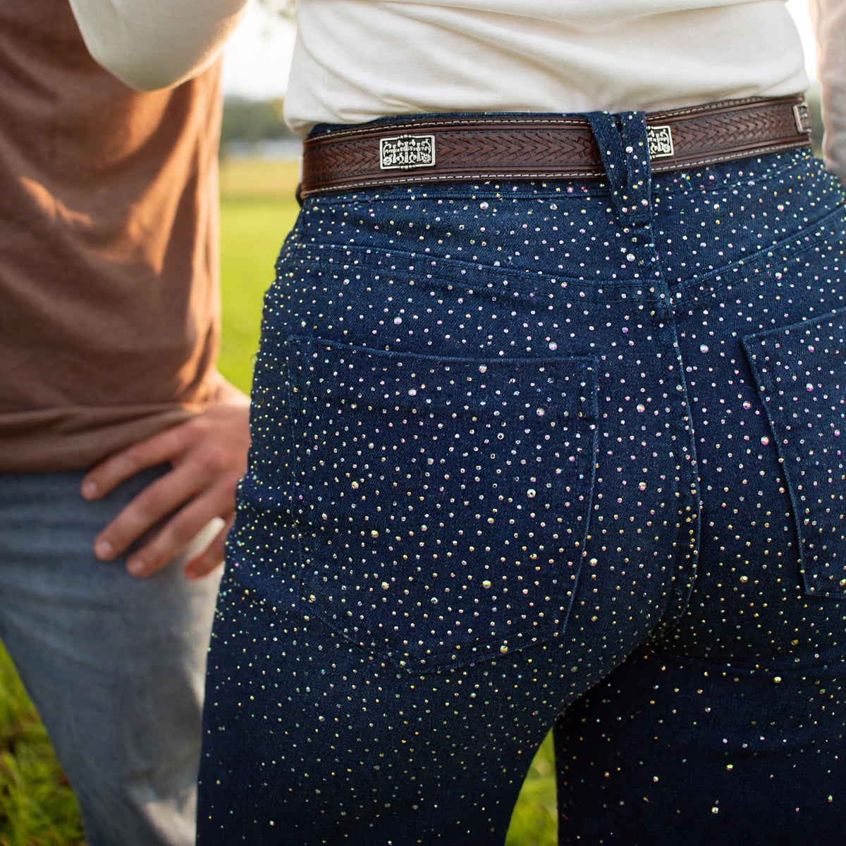 Jean Western Stardust couleur Bleu marine, gros plan du dos