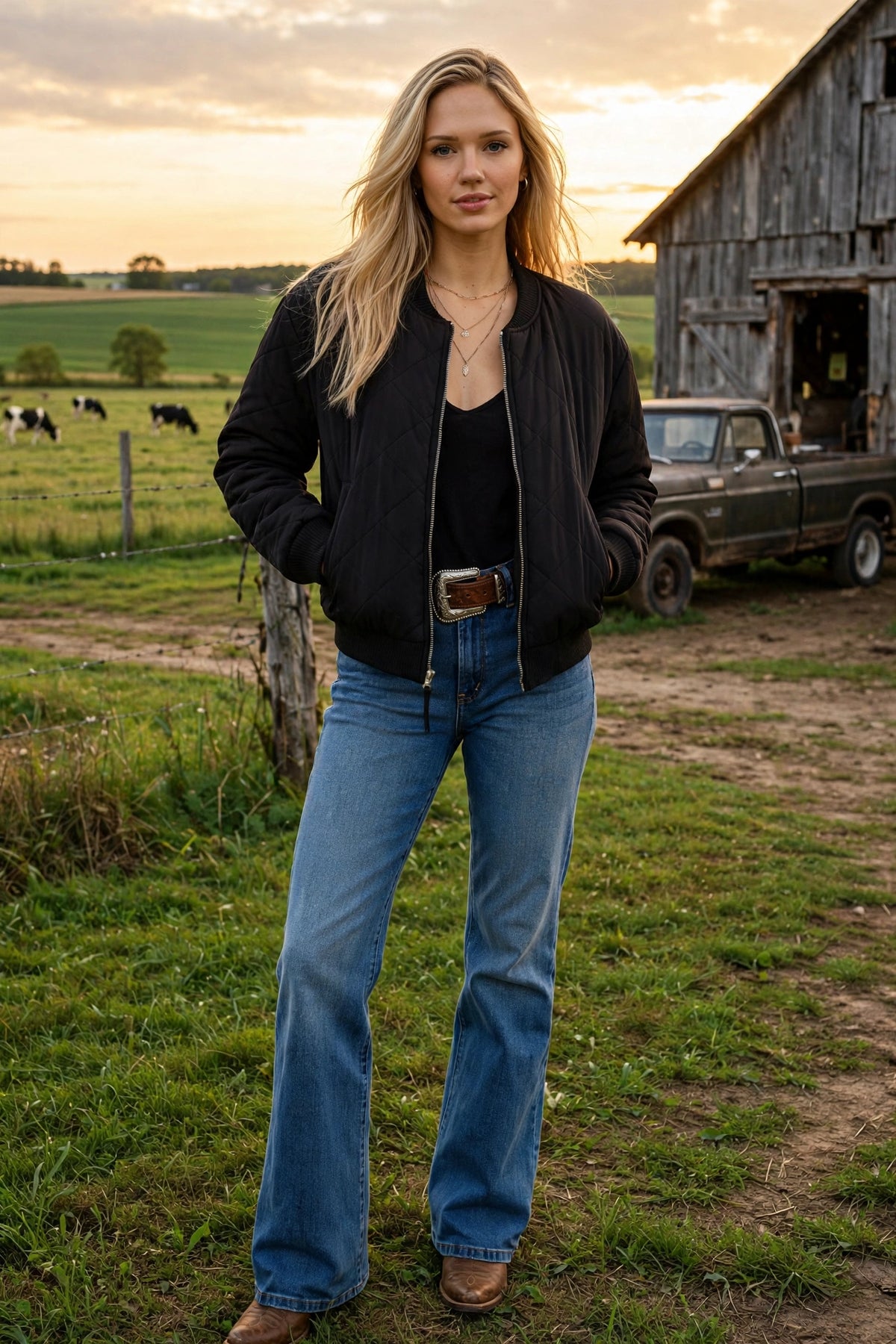 Veste Yellowstone portee, vue de face